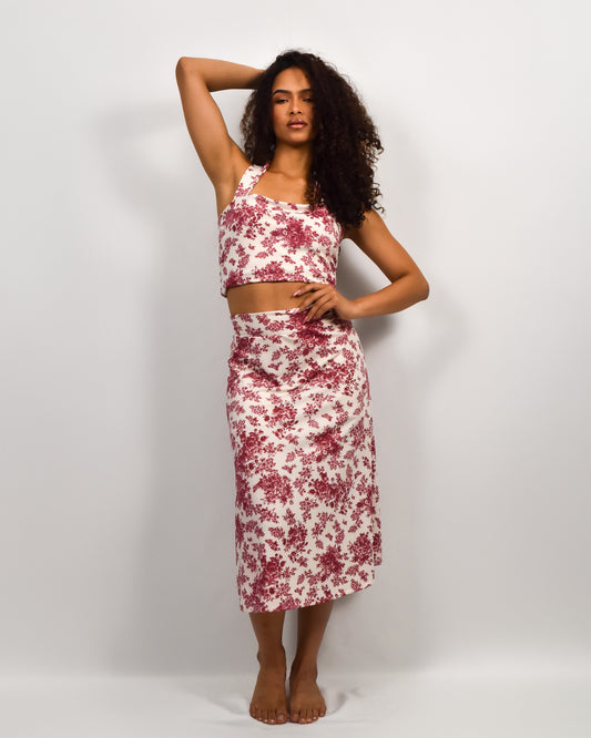 Falda Larga Savia Estampada